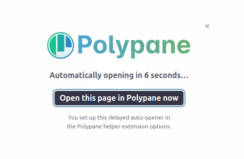 Automatic opening in Polypane