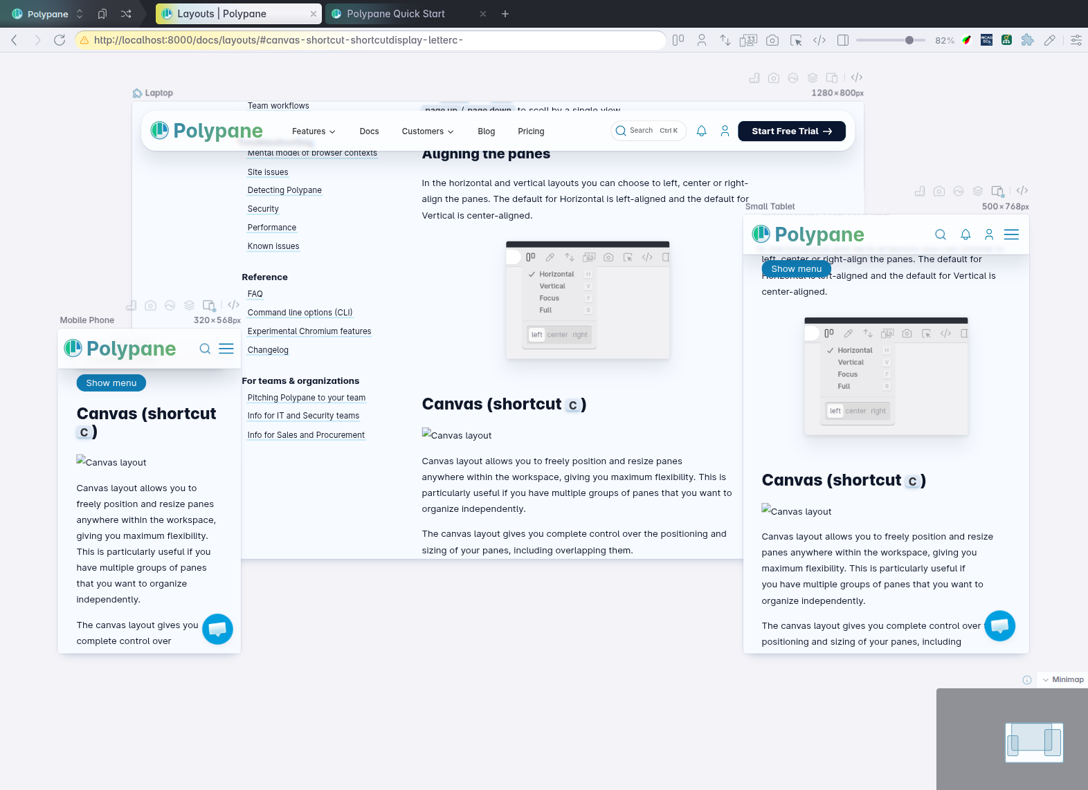 canvas layout