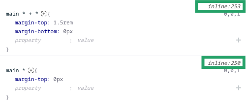 Line numbers in CSS Styles