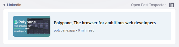 LinkedIn preview of polypane.live