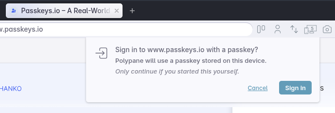Passkey support on Linux