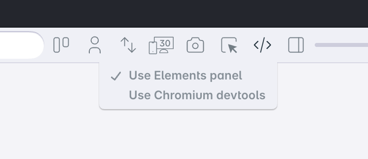 Pick default devtools