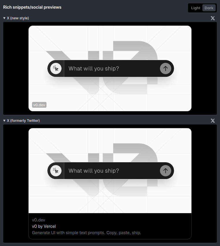 Polypane showing the new X previews